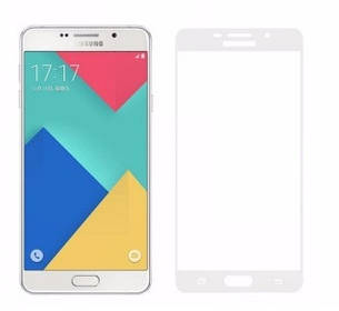 Захисне скло Full Cover для Samsung A7 2016 / A710 White, фото 1