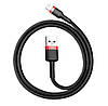 USB кабель Baseus Cafule Cable USB Lightning 1.5 A / 2m - Black/Red, фото 3