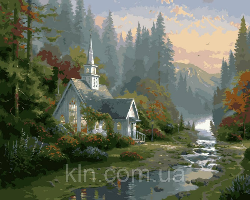 Картина за номерами Babylon Будиночок на світанку VP136 40 х 50 см, фото 1