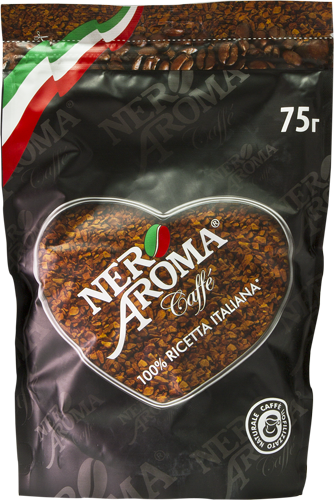 Розчинну кави Aroma Nero Black 75 гр (12 шт в коробці)