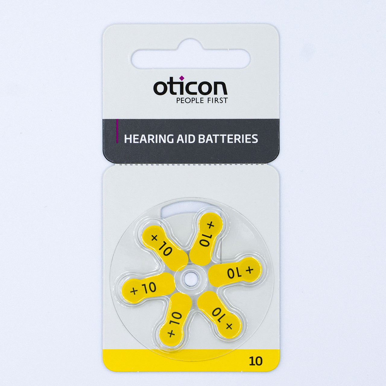 Oticon — Батарейки до слухових апаратів — 10 типорозмірів (блістер — 6 шт.)