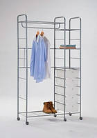 Стійка для одягу підлогова пересувна на колесах з полицями та ящиками Onder Mebli (CH-4617)