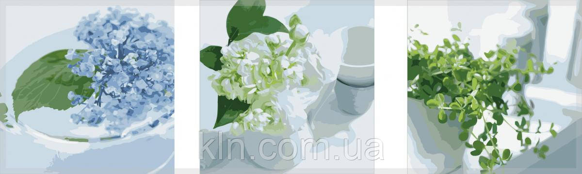 Картина за номерами Babylon Триптих. Весенний натюрморт MS14065 50 х 150 см, фото 1