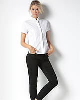Рубашка для официанта женская с потайной планкой и коротким рукавом белая Atteks - 02306
