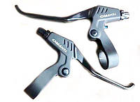 Ручки тормозные алюминиевые,под два пальца "TEKTRO" (цвет:чёрный)