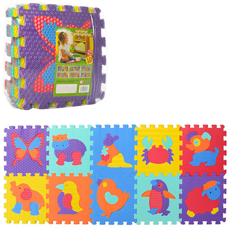 Килимок Мозаїка EVA, тварини,10дет