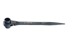 Ключ трещоточный силовой с двойной головкой 17*19mm (BLACK) King Tony 15001719P (Тайвань)