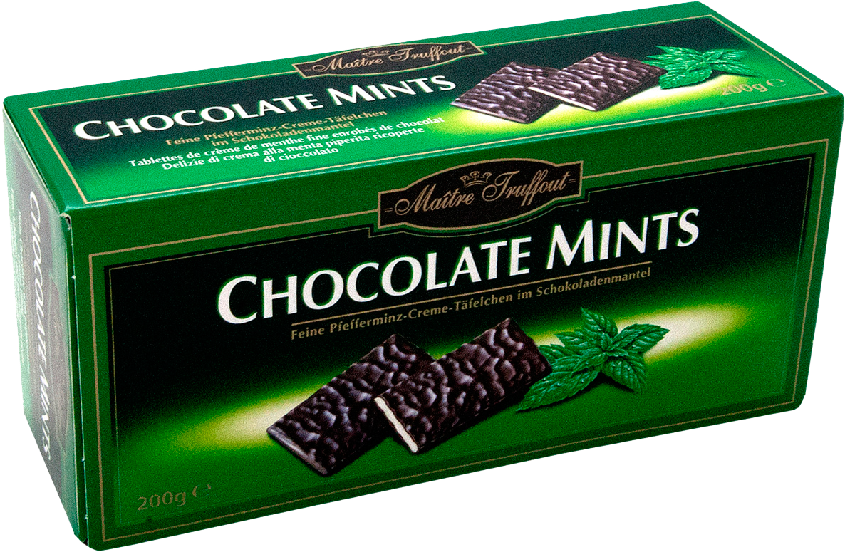 Шоколад (цукерки) Mints (м'ята) Maitre Truffout Австрія 200г (опт 5 шт)