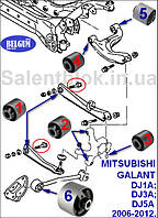 Сайлентблоки MITSUBISHI ECLIPSE IV (DK_A) купе; 03-11г