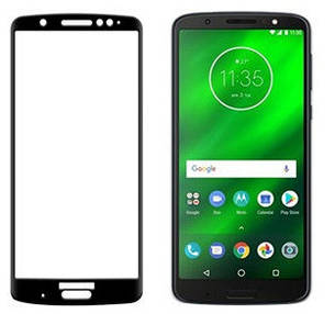 Захисне скло Full Glue Moto G6 Чорне, фото 2