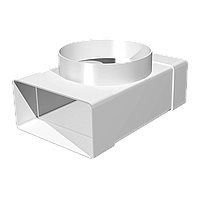 Тройник для вентиляции Эра с фланцем 100 мм 120 х 60 мм (60-186)