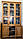 Книжкова шафа "Тріо 1" дерев'яний стелаж для книг у вітальню сервант вітрина, фото 3