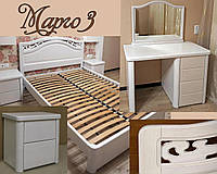 Спальный гарнитур "Марго 3" мебель для спальни. Белая, красивая, деревянная спальня