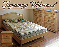 Спальный гарнитур "Анжела" мебель для спальни. Белая, красивая, деревянная спальня