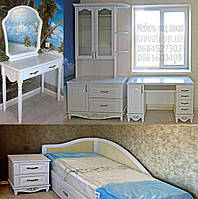 Спальний гарнітур "Лорд 2" меблі для спальні. Біла, красива, дерев'яна спальня
