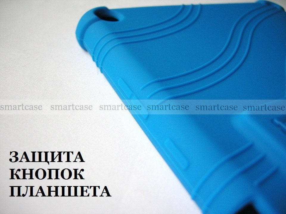 Синий силиконовый чехол для Huawei Mediapad T3 8 KOB-L09 STAND TPU противоударный бампер мягкий - фото 4 - id-p932664202