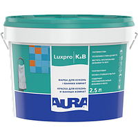 Aura Luxpro K&B Біла 5 л напівматова фарба для кухонь і ванних кімнат арт.4820166521661