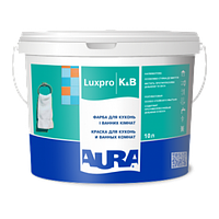 Aura Luxpro K&B Белая 10 л краска для помещений в повышенной влажностью арт.4820166521678