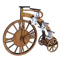 Мінібар Велосипед із годинником і рюмками, фото 3