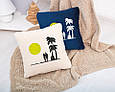 Подушка подарункова "Двоє на березі" флок, фото 2
