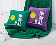 Подушка подарункова "Двоє на березі" флок, фото 4