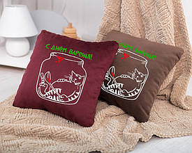 Подушка подарункова "З днем народження!" флок