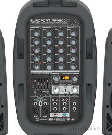 Акустичний комплект (2 АС + 6-канальний мікшер-підсилювач) Behringer PPA500BT, фото 2