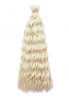 Лялькове волосся "Ваннільне Морозиво" хвилясте 25 см/1м, синтетика, термонейлон