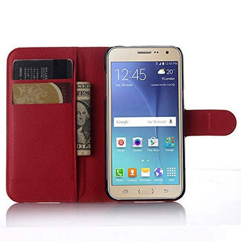 Чохол-книжка Litchie Wallet для Samsung J320 Galaxy J3 2016 Червоний