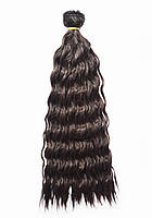 Лялькове волосся "Кава" хвилясте 25 см/1 м, синтетика, термонейлон