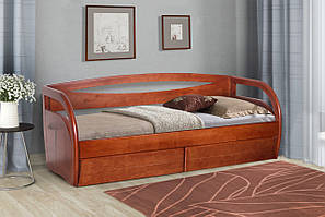 Ліжко підліткове Баварія 80-200 см з ящиками (яблуня)