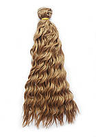 Лялькове волосся "Капучино" хвилясте 25 см/1 м, синтетика, термонейлон
