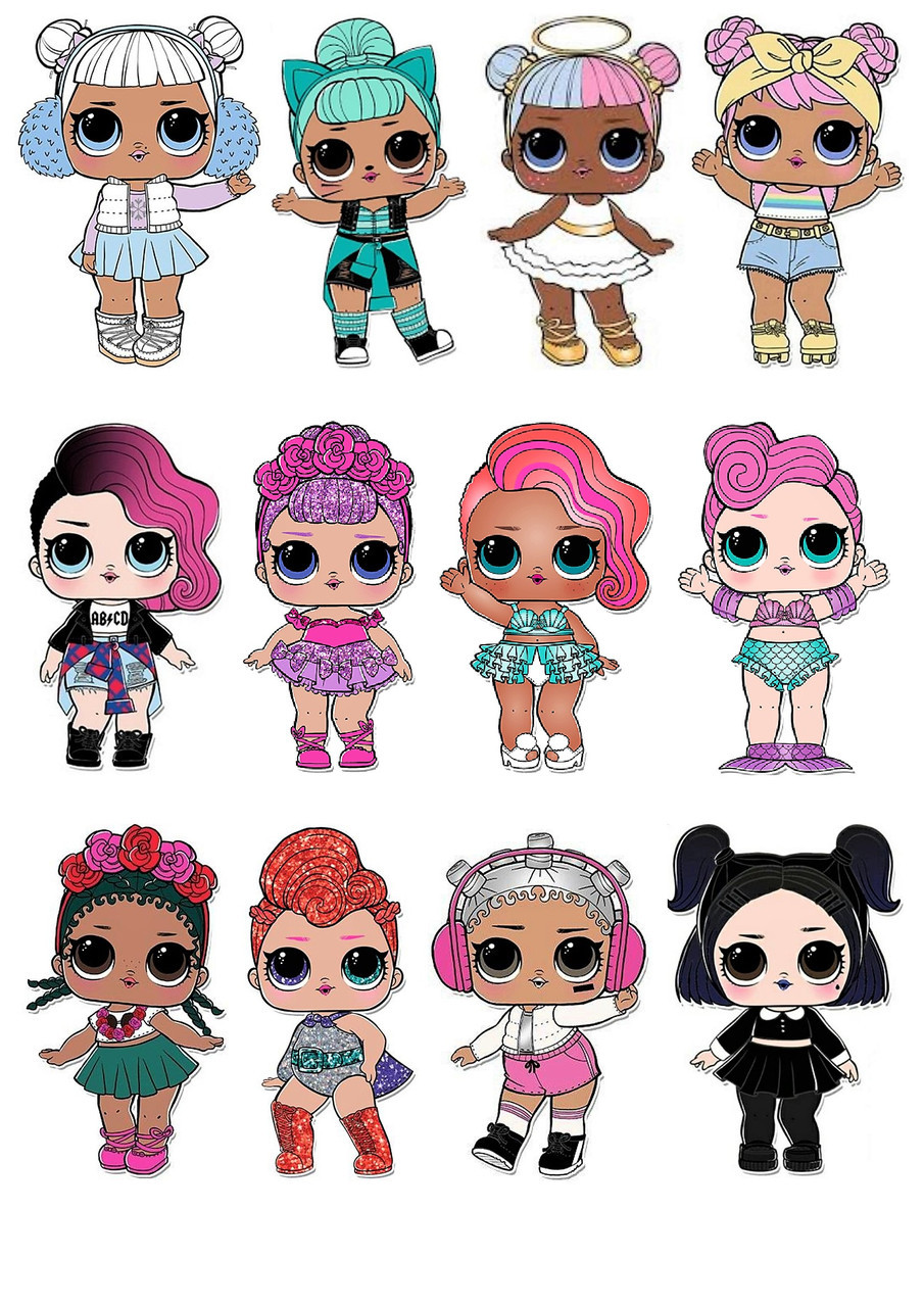 А 4 формат ляльки Лол Лол Вафельна картинка