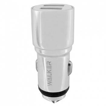 Автомобільний зарядний пристрій Walker WCR-21 1.0 А + 2.1 A (2 роз'єми USB) Білий