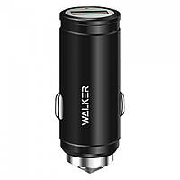 Автомобільний зарядний пристрій Walker WCR-23 QC3.0 USB 2.4A Black