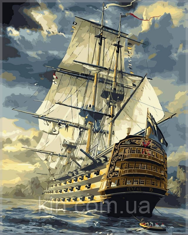 Картина за номерами Babylon Військовий фрегат VP181 40 х 50 см, фото 1