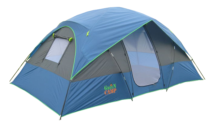Туристична палатка Green Camp 1100 4-х місна. 2-х шарова. Тамбур. Козирок