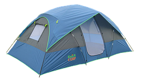Туристична палатка Green Camp 1100 4-х місна. 2-х шарова. Тамбур. Козирок