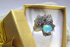 Оригінальне кільце "Листочок", розміри 18, 18,5, 19.5, 20,3 від студії LadyStyle.Biz