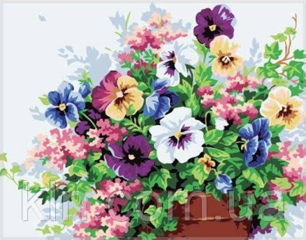 Картина за номерами Babylon Анютини вічки MS213 40 х 50 см, фото 1