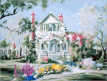 Картина за номерами Babylon Дім у квітах MS23140 х 50 см