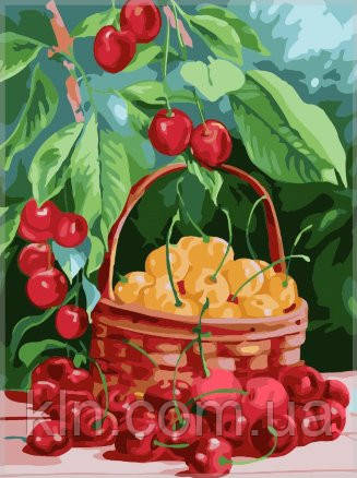 Картина за номерами Menglei Черешневе літо VD003 30 х 40 см, фото 1