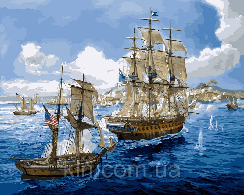 Картина за номерами Babylon Морська битва VP259 40 х 50 см, фото 1