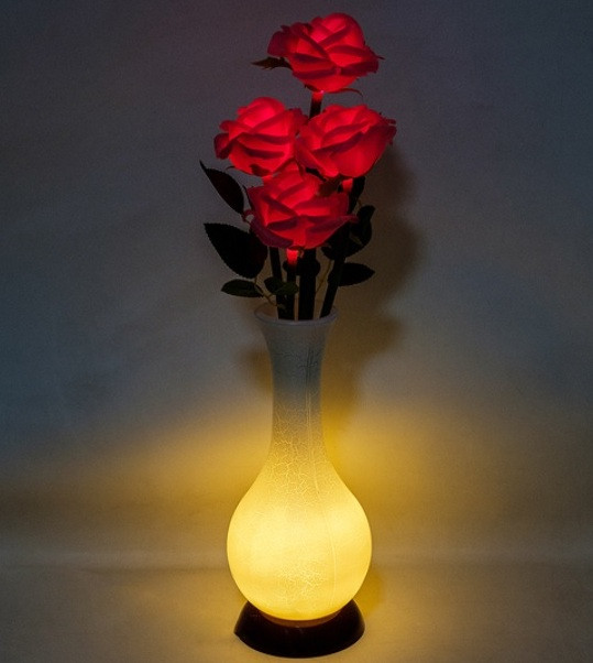 Нічник Букет троянд з LED-підсвіткою LP-04 (червоні троянди). Світні квіти