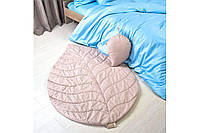 Стеганый коврик и подушка: Набор Листочек бежевый