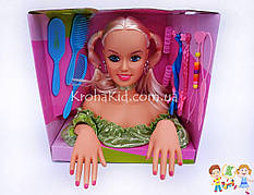 Іграшка лялька-манекен Defa Luc 20957 з аксесуарами голова-манекен для зачісок з гребінцями і люстерком