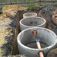 Викопати вигрібну яму, каналізацію під ключ. Кольца 2м., 1,5 м., 1,0 м., 0,6 м.