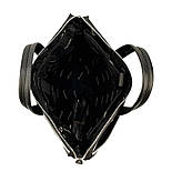 Ділова чоловіча шкіряна сумка Desisan 1335-01 чорна, фото 4