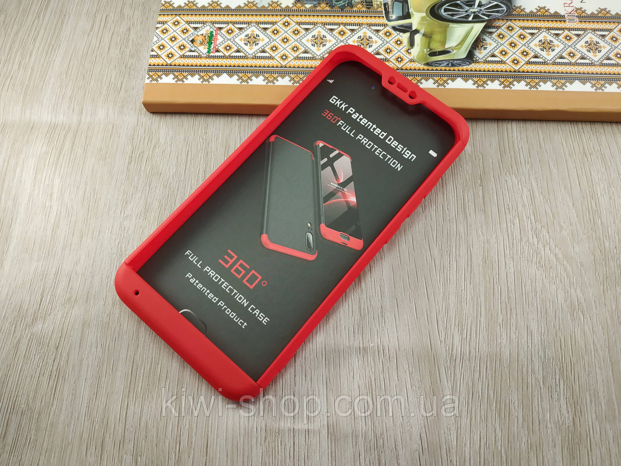 Чохол-бампер GKK 360 для Xiaomi Redmi 6 Pro/Mi A2 Lite — червоний