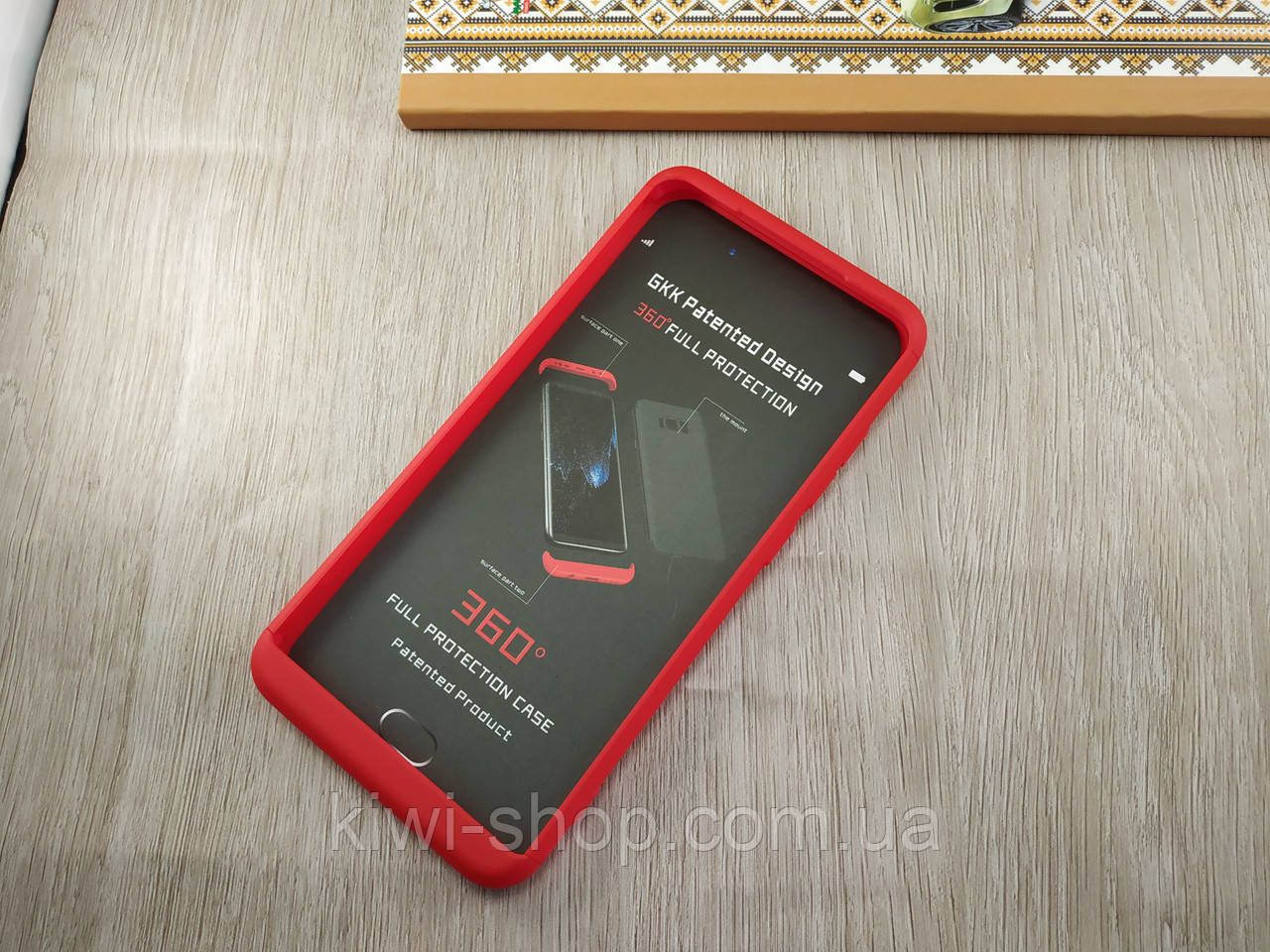 Чохол-бампер GKK 360 для Xiaomi Redmi Note 6 Pro/ Note 6 — червоний